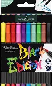 Thumbnail - FABER-CASTELL Black Edition Filzstifte farbsortiert, 10 St.