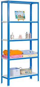 Simonrack Schwerlastregal SIMONHOME CLICK COLOR PLUS 5 8435104940419 blau, weiß 100,0 x 30,0 x 180,0 cm