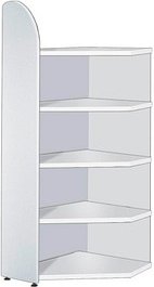 Kerkmann Eckregal Dante weiß 60,0 x 32,5 - 60,0 x 190,0 cm, 1 St.