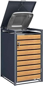phoenix GB1168AWK Mülltonnenbox anthrazit, eiche, 1 St.
