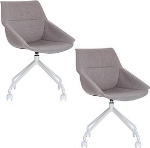 meet powered by PAPERFLOW Schalenstühle LUGE CHLUGEX2.13.02 grau Stoff, 2 St.