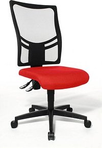 Thumbnail - Topstar Bürostuhl Net Point 10, NX200 G21 Stoff rot, Gestell schwarz