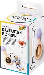 folia Bastelset Kastanienbohrer-Set natur/flieder