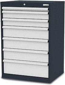 Thumbnail - Simplaflex® Systemeinrichter C-Line Schubladenschrank anthrazit 7 Schubladen 70,0 x 57,5 x 102,0 cm, 1 St.