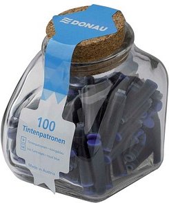 DONAU Tintenpatronen für Füller königsblau, 100 St.