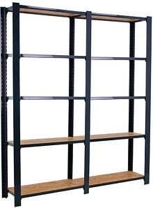 Simonrack Schwerlast-Weitspannregal OFFICLICK 5 8425437127724 anthrazit, braun 160,0 x 30,0 x 210,0 cm