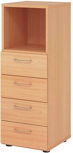 HAMMERBACHER Regalschrank 934S4 Popular, V934S4/6/6/BS buche 40,0 x 42,0 x 110,0 cm, 1 St.