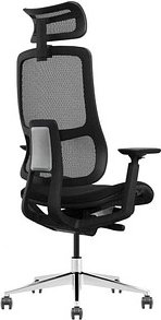 LMG Bürostuhl, T2-BH-02 Stoff schwarz, Gestell alu