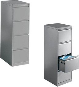 CP C 2000 Acurado Hängeregistraturschrank silber 4 Schubladen 43,3 x 59,0 x 135,7 cm, 1 St.