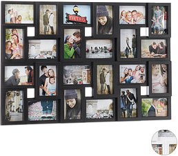 Thumbnail - relaxdays Collage-Bilderrahmen schwarz 86,0 x 57,0 cm, 1 St.