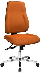 Thumbnail - Topstar Bürostuhl Point 91, PI99GBC4 Stoff orange, Gestell alu