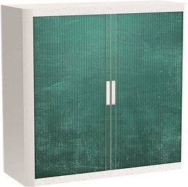 PAPERFLOW easyOffice Vintage Rollladenschrank 62368 2 Fachböden 110,0 x 41,5 x 104,0 cm