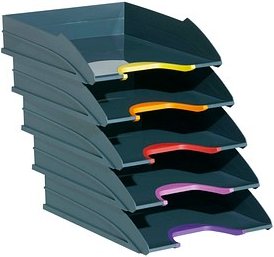 DURABLE Briefablagen VARICOLOR® dunkelgrau DIN A4, 5 St.