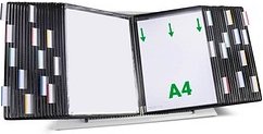 Thumbnail - tarifold Sichttafelsystem 434407 DIN A4 schwarz mit 40 St. Sichttafeln, 1 St.