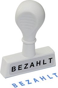 Thumbnail - WEDO Textstempel "Bezahlt" ohne Logo, 1 St.