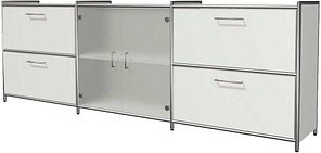 Kerkmann Sideboard Lago, 13732610 weiß,glas 236,0 x 38,0 x 78,0 cm, 1 St.