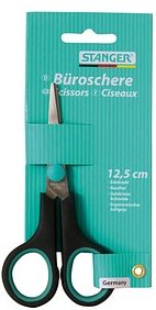STANGER Schere stainless schwarz-grün 12,5 cm