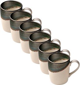 6 HEART & SOUL Kaffeebecher Perfect Match Avocado grün 0,25 l