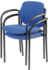 Nowy Styl Besucherstühle Styl blau Stoff, 2 St.