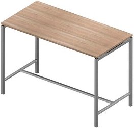 Quadrifoglio Stehtisch Creo ulme rechteckig, 4-Fuß-Gestell alu, 160,0 x 80,0 x 107,0 cm
