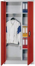 CP Metallschrank C 2000 Acurado 9260-30 S10156 lichtgrau, rubinrot 93,0 x 40,0 x 195,0 cm, aufgebaut, 1 St.