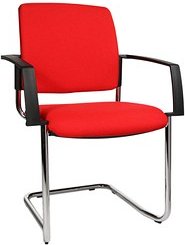 Topstar Besucherstühle BtoB 20 BB390A G21 rot Stoff, 2 St.