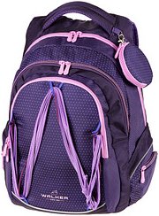 Walker Schulrucksack Kunstfaser blau/weiß