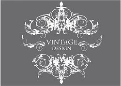 Rayher Siebdruckschablone Vintage grau