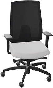 Dauphin Bürostuhl Indeed mesh Stoff grau, Gestell schwarz