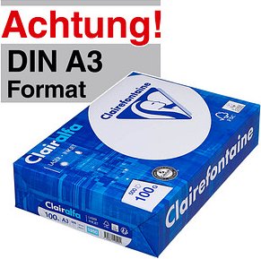 Clairefontaine Kopierpapier Clairalfa DIN A3 100 g/qm 500 Blatt
