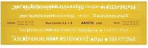 ARISTO Schriftschablone gelb