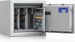 ISS safe4key Schlüsseltresor lichtgrau mit 72 Haken, Elektronikschloss, 42,0 x 42,0 x 40,0 cm, 1 St.