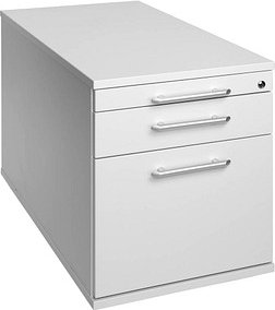 HAMMERBACHER Solid Rollcontainer lichtgrau 3 Auszüge 42,8 x 80,0 x 51,2 cm