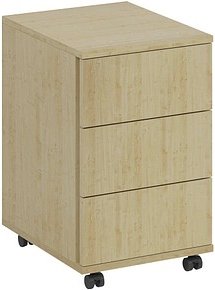 fm home office Rollcontainer akazie 3 Auszüge 40,0 x 48,0 x 63,0 cm
