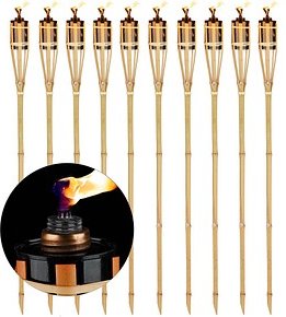 Thumbnail - relaxdays Gartenfackeln braun, 10 St.