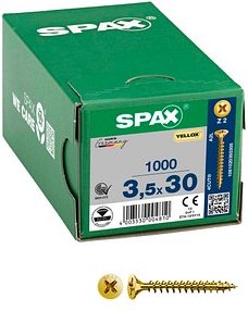 SPAX® Universalschrauben Z2 Senkkopf YELLOX 1081020350305 3,5 mm x 30 mm, 1.000 St.