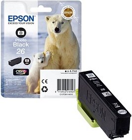 Thumbnail - EPSON 26 / T2611 (Eisbär) Foto schwarz Druckerpatrone