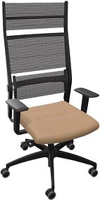 Dauphin Bürostuhl Lordo Stoff braun, Gestell schwarz