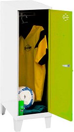 Thumbnail - Simonrack Spind SIMONLOCKER DISM weiß, grün 8425437121753, 1 Schließfach 40,0 x 50,0 x 101,5 cm