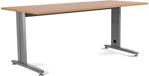 rocada METAL Schreibtisch eiche rechteckig, T-Fuß-Gestell grau 200,0 x 80,0 cm
