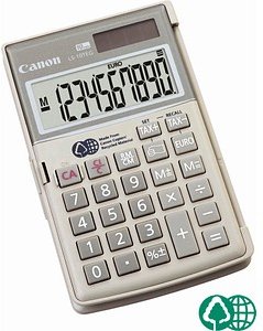 Canon LS-10TEG Taschenrechner grau/metallic