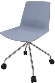 Quadrifoglio Besucherstuhl Clue blau, weiß Stoff