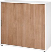 HAMMERBACHER Schiebetürenschrank Haziender, V1753S/W/N/BS nussbaum, weiß 2 Fachböden 120,0 x 40,0 x 110,0 cm