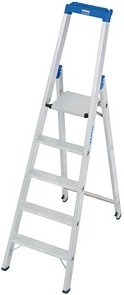 Thumbnail - KRAUSE Stehleiter einseitig STABILO silber 5 Stufen, H: 200,0 cm