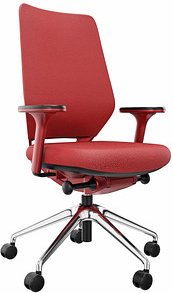 fm Bürostuhl Asiento, 4260761570426 Stoff rot, Gestell rot