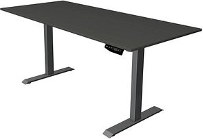 Thumbnail - Kerkmann Move 1 elektrisch höhenverstellbarer Schreibtisch anthrazit rechteckig, T-Fuß-Gestell grau 180,0 x 80,0 cm