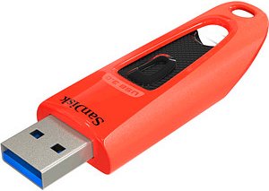 SanDisk USB-Stick Ultra 3.0 rot 64 GB, 1 St.