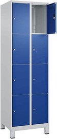 CP Schließfachschrank Classic Plus enzianblau, lichtgrau 080010-204 S10003, 8 Schließfächer 60,0 x 50,0 x 195,0 cm
