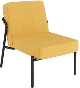 Thumbnail - Sessel meet by Paperflow MEDSO Klassik S, gepolstert, Sitzfläche austauschbar, B 580 x T 743 x H 736 mm, Stoff und Stahl...