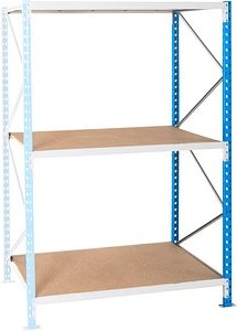 Manorga Anbau-Schwerlastregal EPSIVOL ZR2012603F4S himmelblau, braun 125,0 x 60,0 x 200,0 cm